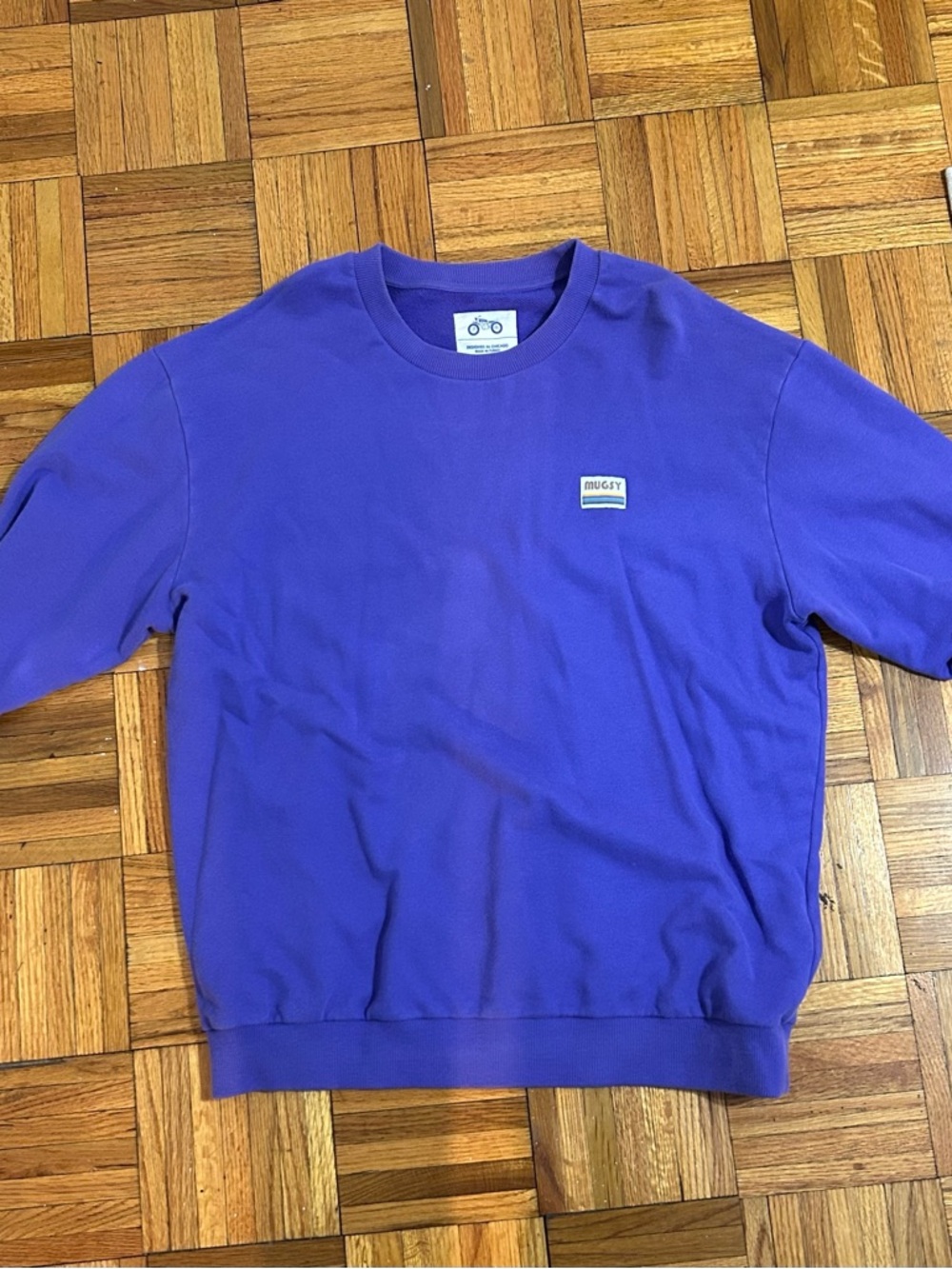 Muted Logo Crewneck Sweater in Purple